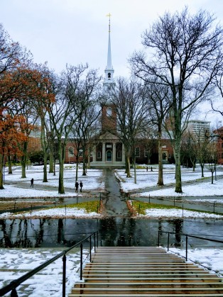 Harvard Yard (View from Widener Library to Memorial Church, Dec 2017)
